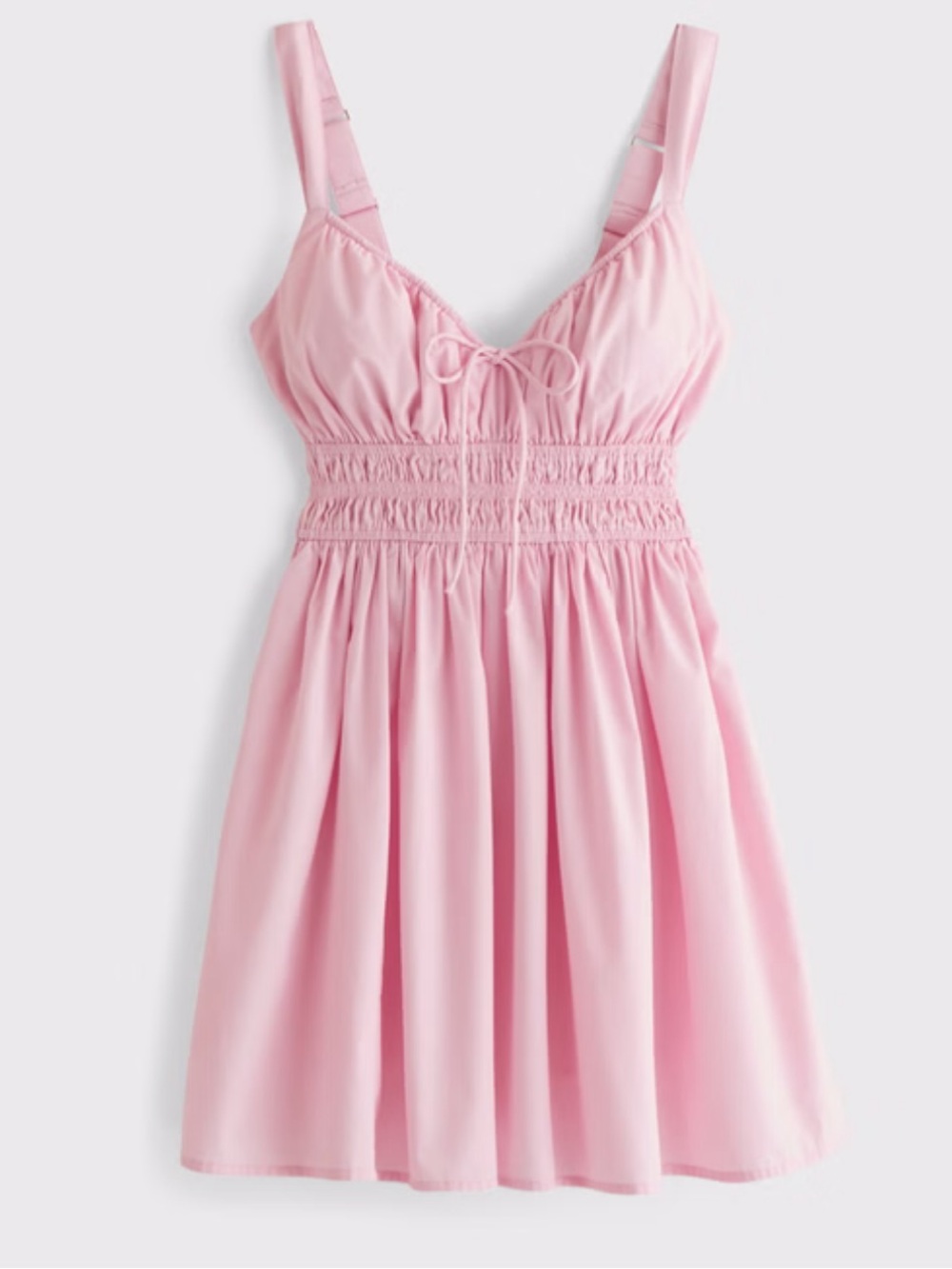 Abercrombie & Fitch Bra-Free Smocked Tie-Front Skort Dress